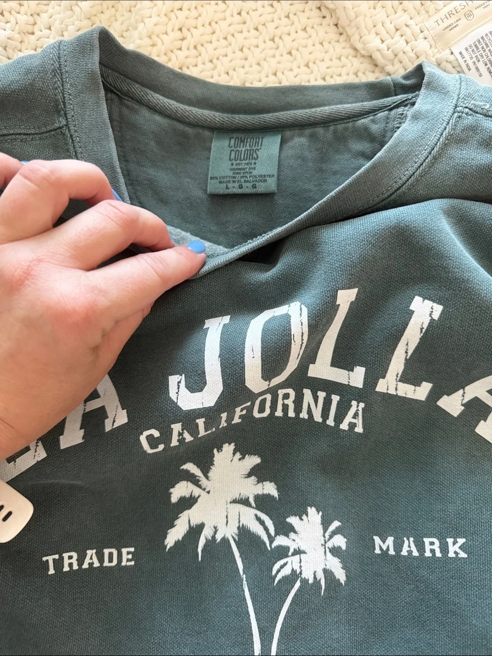 California Graphic Crewneck Sweatshirt - Teal